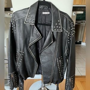 Dex Distressed Faux Leather Jacket